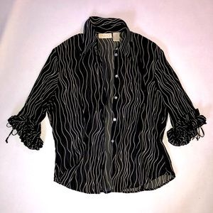 Caviar Wavey Striped Blouse